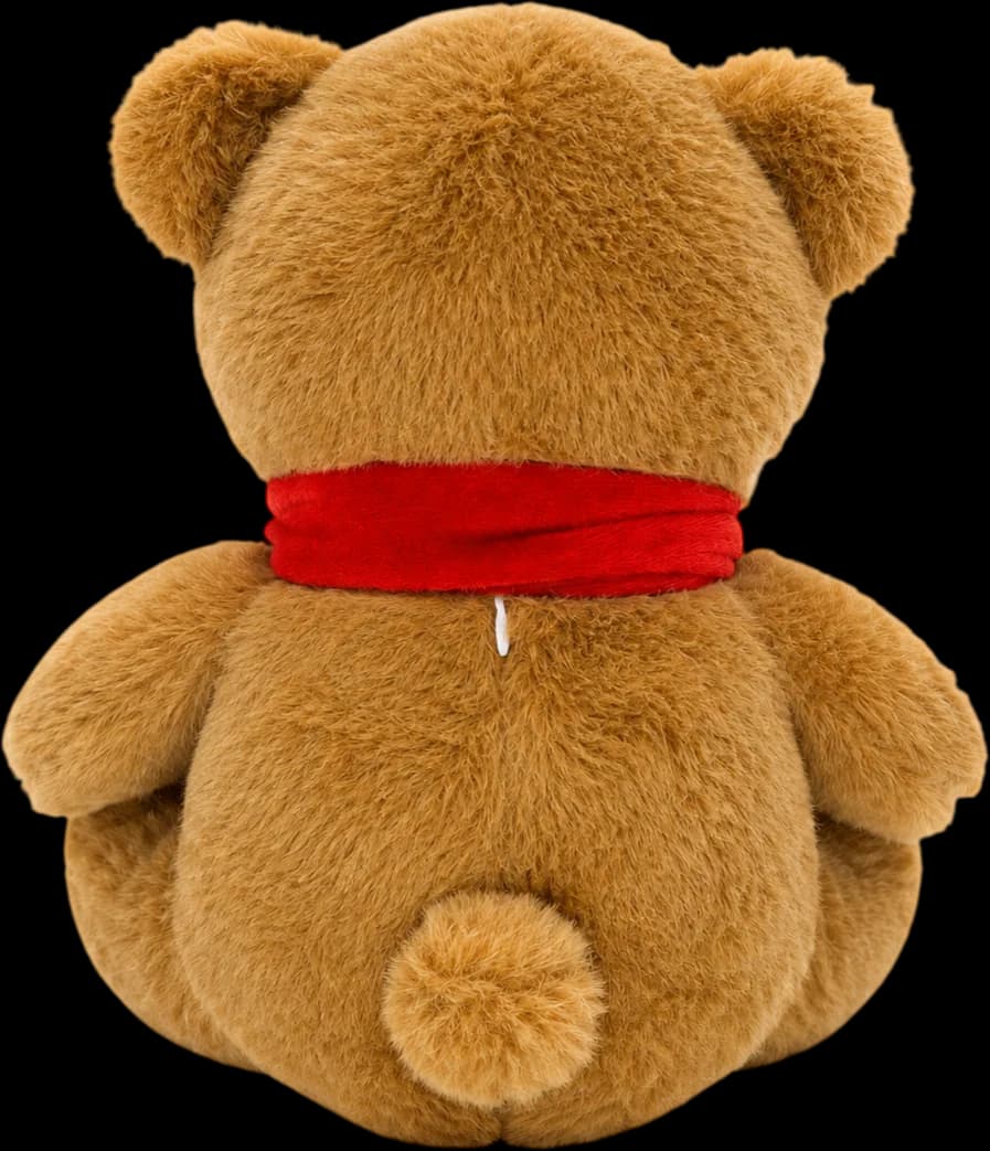 Urso de pelúcia dos estados visto de costas, com rabinho